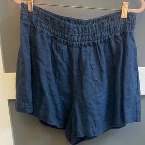 Anthropologie High Waist Navy Shorts